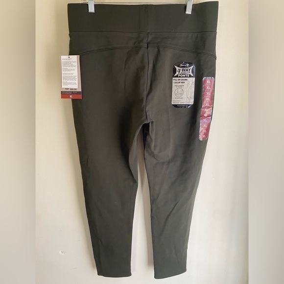 SEVEN7 4 Way Stretch Scallop Hem PullOn Ponte Leggings Size XL Pretty Olive NWT. - Picture 11 of 13